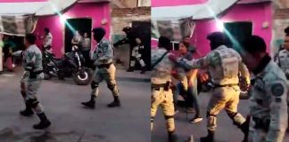 #VIDEO// Vecinos agreden a Guardia Nacional en Puebla y sospechoso logra escapar