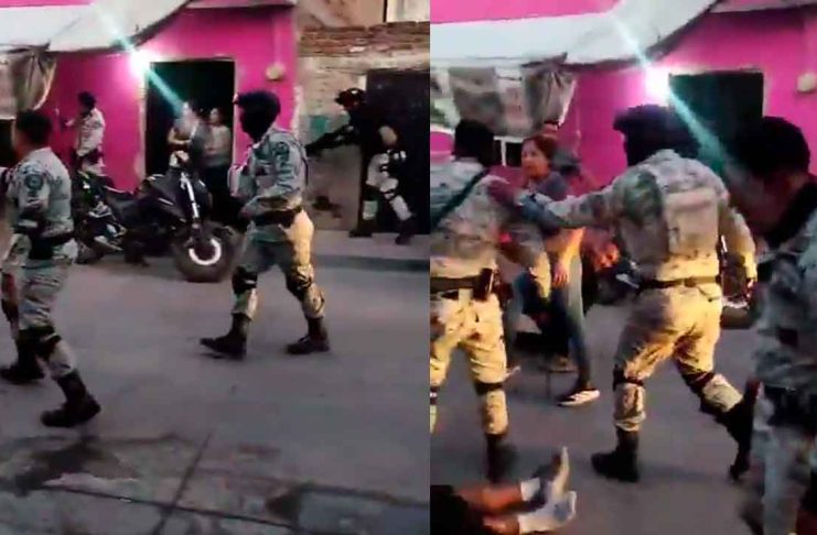 #VIDEO// Vecinos agreden a Guardia Nacional en Puebla y sospechoso logra escapar