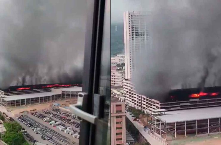 VIDEO | Arden vehículos de prueba tras fuerte incendio en fábrica de BYD