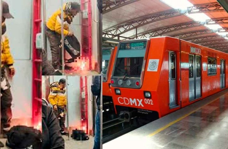 #VIDEO Hombre provoca incendio en el Metro de la Ciudad de México.