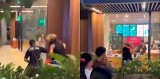 VIDEO | Esposa descubre a su pareja con la amante y se agarran a golpes en plena plaza en Michoacán