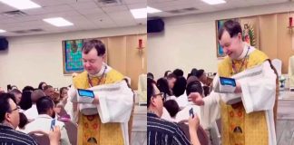 #VIDEO Sacerdote se vuelve viral por cobrar diezmo con terminal bancaria en plena misa