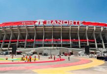 Retiran butacas con marca Banorte del Estadio Azteca por normativa de FIFA
