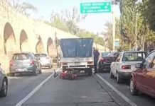 Motociclista se estrella contra camioneta en la avenida Acueducto de Morelia