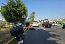 Motociclista resulta herido tras chocar contra auto en el Libramiento Poniente de Morelia