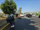 Motociclista resulta herido tras chocar contra auto en el Libramiento Poniente de Morelia