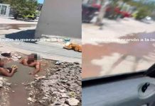 #VIDEO// De bache a bañera: convierten hoyo en la calle en alberca improvisada y se vuelve viral