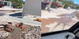 #VIDEO// De bache a bañera: convierten hoyo en la calle en alberca improvisada y se vuelve viral