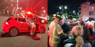 Accidente automovilístico deja un herido cerca del Obelisco a Lázaro Cárdenas, en Morelia