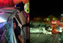 Destroza su vagoneta al chocar contra plataforma de tráiler estacionado, en Zamora