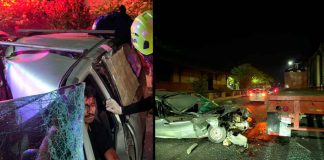 Destroza su vagoneta al chocar contra plataforma de tráiler estacionado, en Zamora