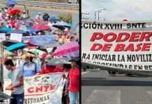 CNTE Poder de Base marcho este lunes en Morelia en exigencia a sus demandas