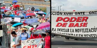 CNTE Poder de Base marcho este lunes en Morelia en exigencia a sus demandas