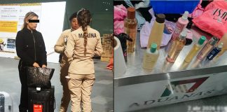 Detienen a colombiana con droga en frascos de cosméticos en el AICM