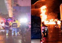 Policía estatal muere calcinado tras chocar contra pilar