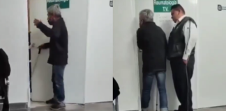 #VIDEO // Médico del IMSS le cierra la puerta en la cara a adulto mayor