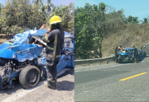 Tres lesionados tras aparatoso choque de frente en la autopista Siglo XXI