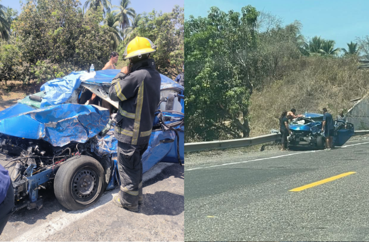 Tres lesionados tras aparatoso choque de frente en la autopista Siglo XXI