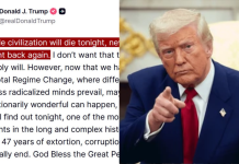 “Esta noche morirá toda una civilización” Trump advierte que Irán podría ser “aniquilado” esta noche