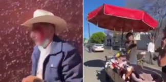 #VIDEO // Adulto mayor es agredido por vendedor ambulante de la tercera edad en San Luis Potosí