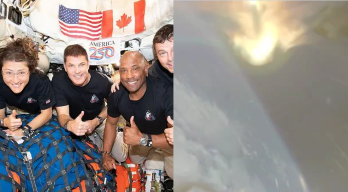 #VIDEO // Así se ven los astronautas la entrada a la atmósfera