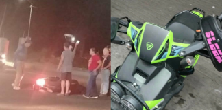 Mujer motociclista sufre accidente en la avenida Madero Poniente de Morelia