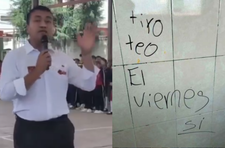 #VIDEO // Reprenden a alumnos hacer falsa amenaza de tiroteo en secundaria de Huejotzingo