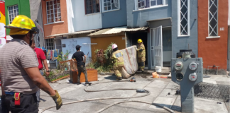 Se incendia casa en San José de la Mina, Uruapan