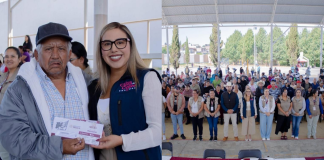 Dayana Pérez acompaña en la entrega de más de 300 tarjetas de programas de bienestar en Salvador Escalante