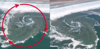 #video // Captan remolinos marinos en playas de Lázaro Cárdenas