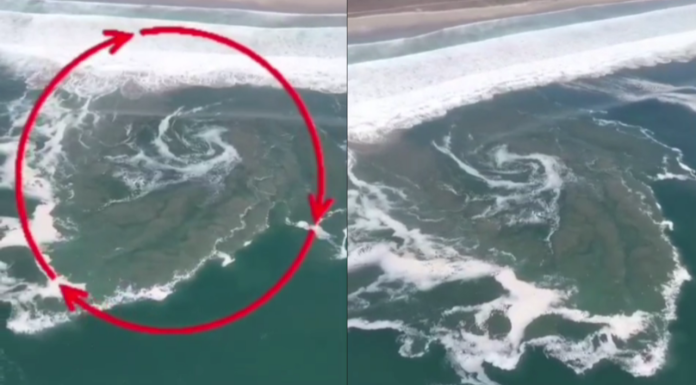 #video // Captan remolinos marinos en playas de Lázaro Cárdenas