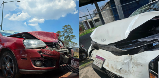 Se registran dos carambolas vehiculares en Morelos Norte, salida a Salamanca