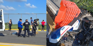 Motociclista”mandadito” muere al derrapar, en el acceso al Boulevard Playero Bicentenario