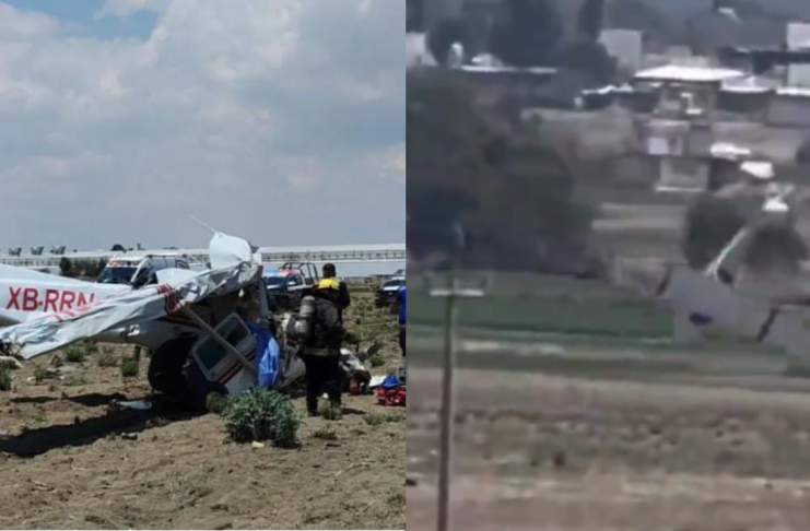 #VIDEO // Avioneta se desploma en Puebla y deja cuatro muertos