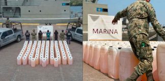 Marina asegura una embarcación con 6 mil litros de presunto huachicol, en las costas de Michoacán