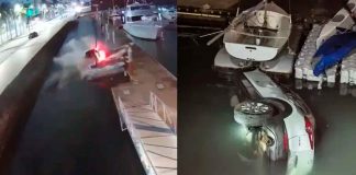 #VIDEO Camioneta cae al mar en Veracruz tras perder el control; conductor logra salir con vida.