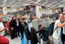 #VIDEO// Sheinbaum llega a Madrid y es recibida por mexicanos
