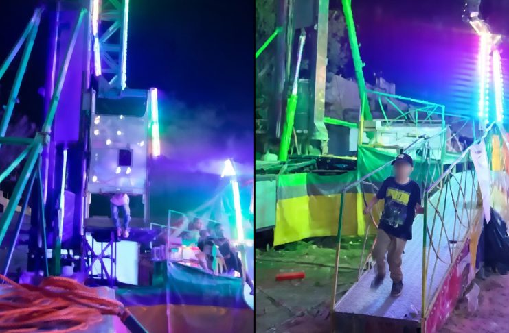 VIDEO | Falla en juego mecánico deja cuatro lesionados al parecer por culpa de un niño