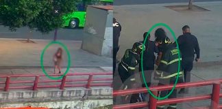 Mujer intenta lanzarse de un puente en CDMX; es rescatada por elementos de la Secretaría de Seguridad Ciudadana.