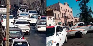 Taxistas protestan en Ciudad Administrativa de Morelia por falta de espacios de trabajo