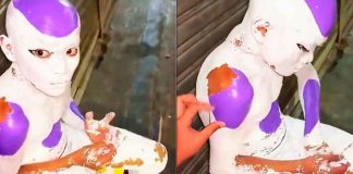 VIDEO | Madre usa pintura látex en su hijo por error para disfraz escolar y no se quita