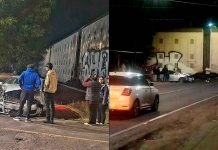 Auto es impactado por el tren en Tzurumútaro, Pátzcuaro