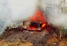 Hallan a hombre calcinado dentro de camioneta quemada en la región de Salvador Escalante