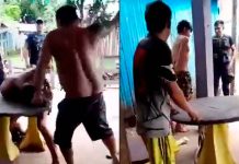 VIDEO | ¿Castigo ejemplar? Padre da tremenda golpiza a su hijo frente a policías por robar motocicletas