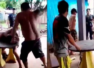 VIDEO | ¿Castigo ejemplar? Padre da tremenda golpiza a su hijo frente a policías por robar motocicletas