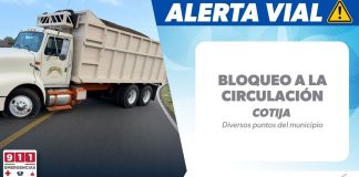 Se registra bloqueo en la carretera Cotija – Emiliano Zapata