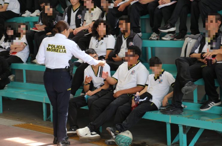 Policía Morelia mantiene jornadas de prevención en preparatorias