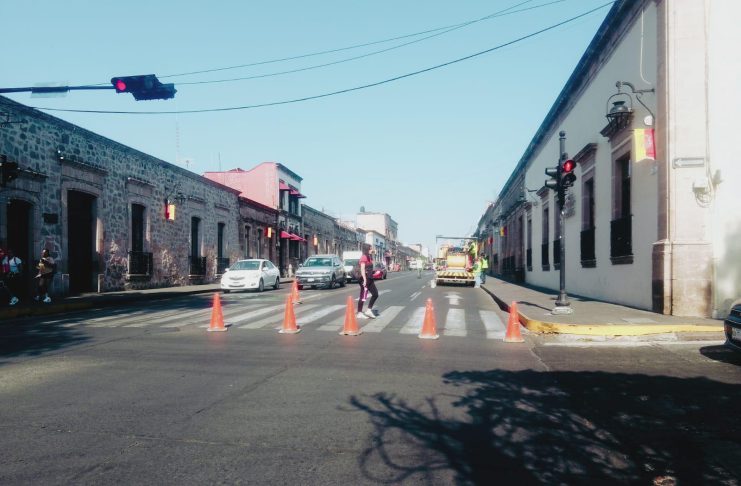 Corte vial en la Avenida Madero por trabajos previos al aniversario de Morelia
