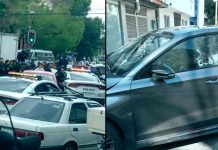 #VIDEO // Motosicarios atacan a tiros a presunto extorsionador a bordo de un Audi