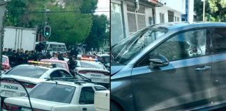 #VIDEO // Motosicarios atacan a tiros a presunto extorsionador a bordo de un Audi